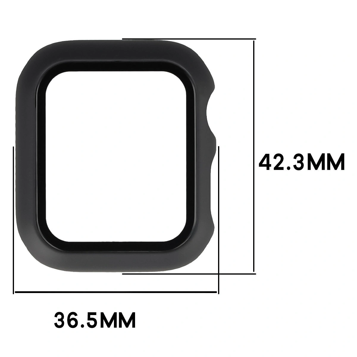 Wymiary etui Bizon Case Watch Adamo do Apple Watch SE 3 / SE 2 / SE / 6 / 5 / 4 (40 mm)